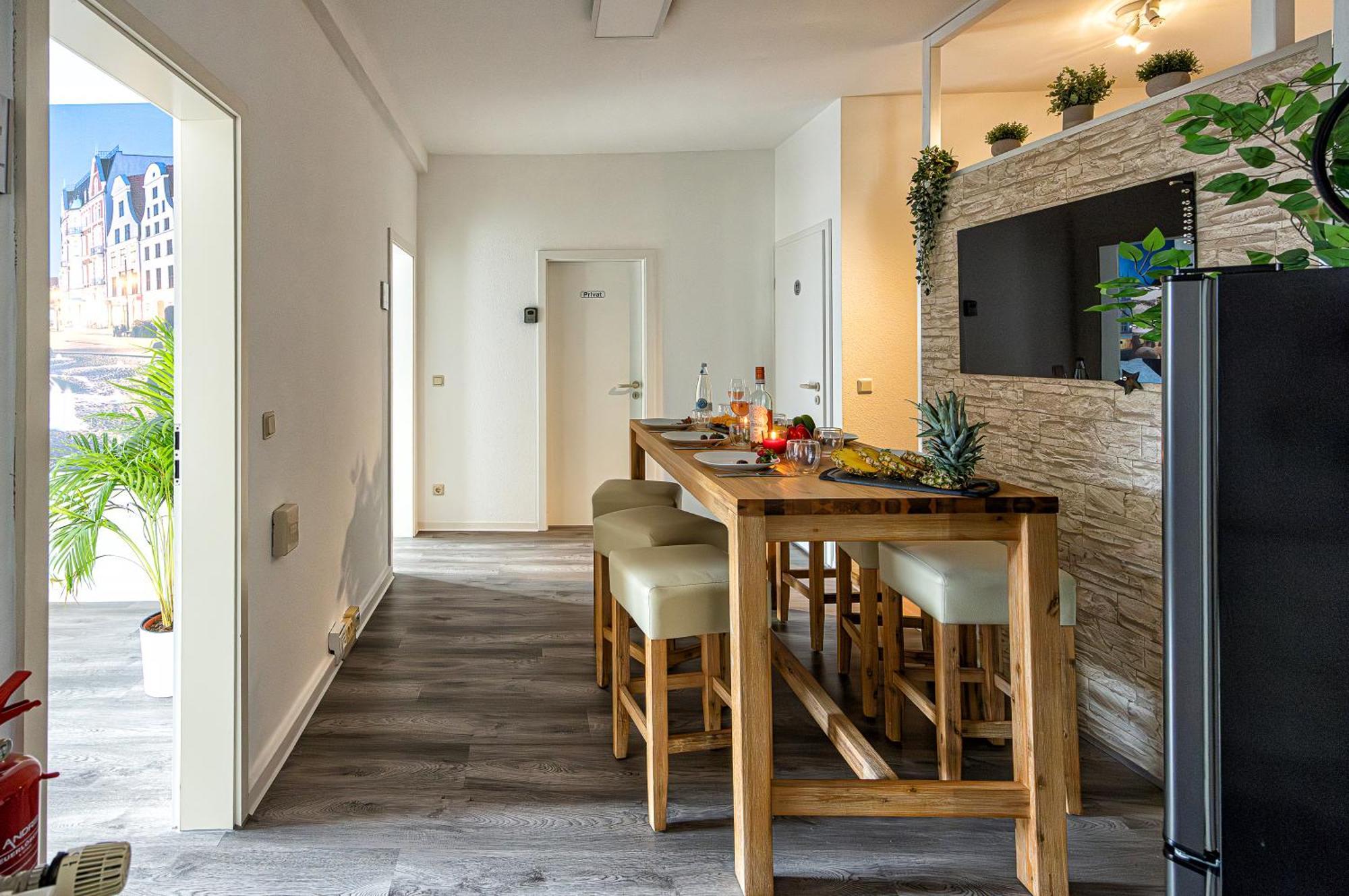 Luxus City Apartment Sauna Balkon Kueche Zentral Росток Екстериор снимка