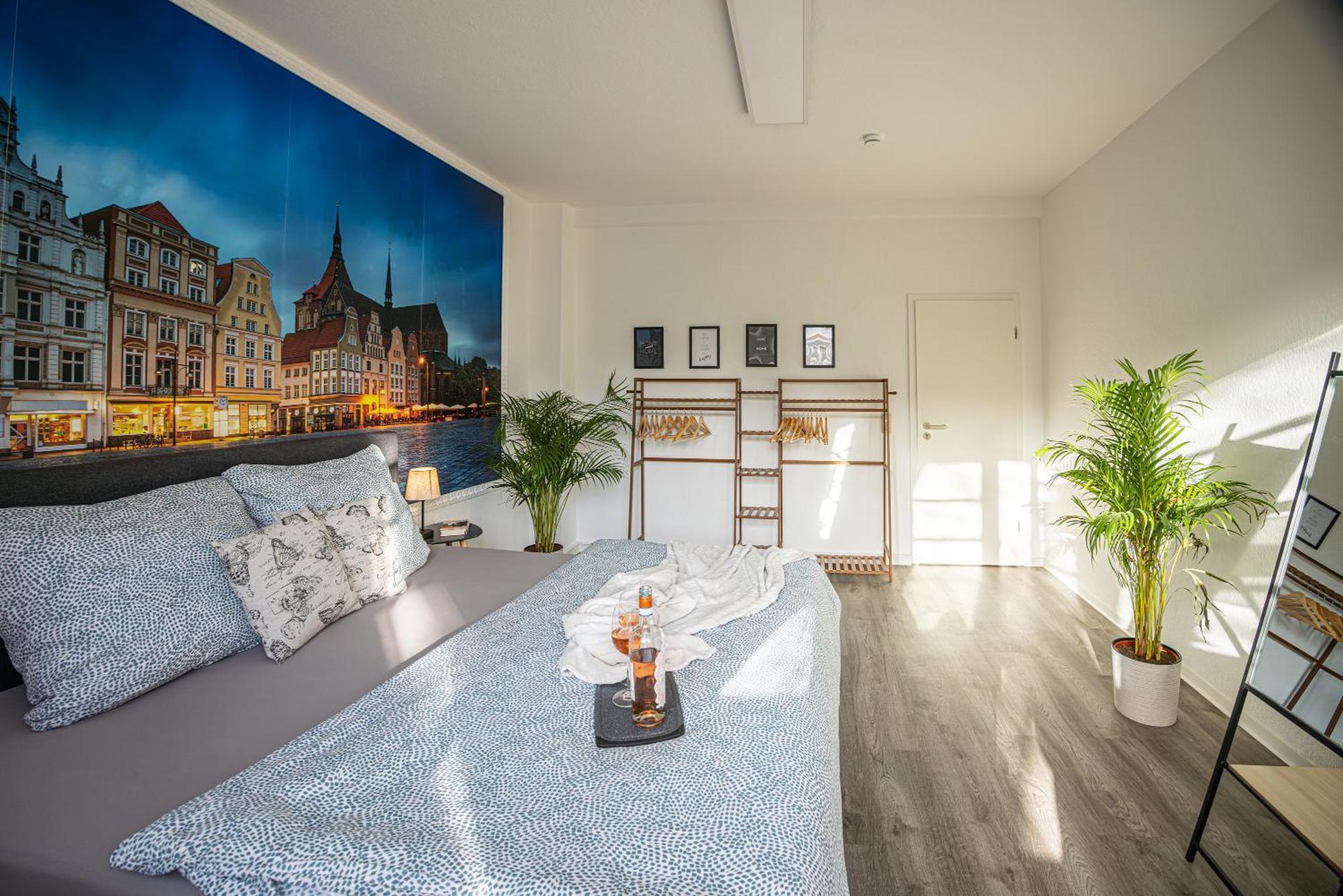 Luxus City Apartment Sauna Balkon Kueche Zentral Росток Екстериор снимка