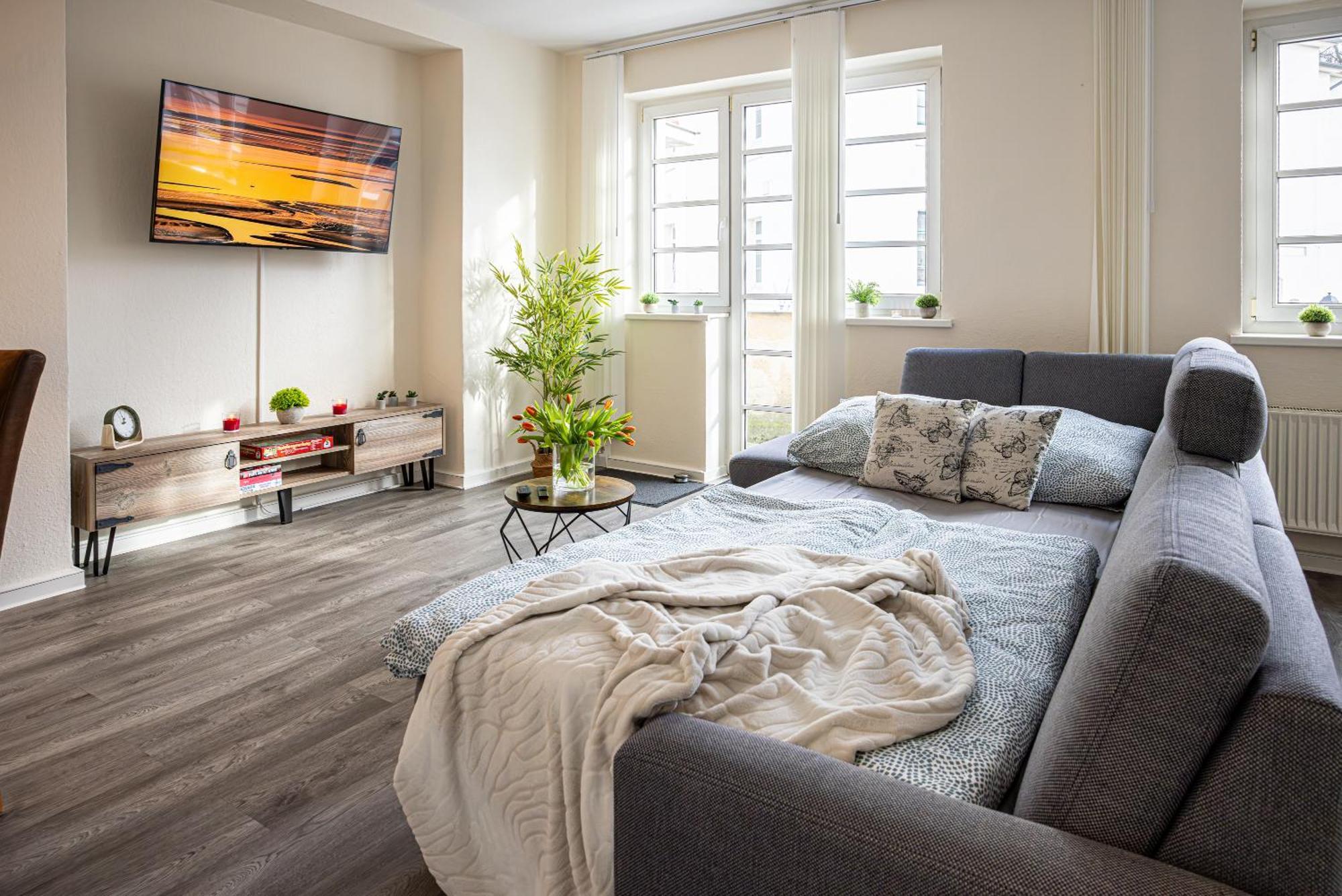 Luxus City Apartment Sauna Balkon Kueche Zentral Росток Екстериор снимка