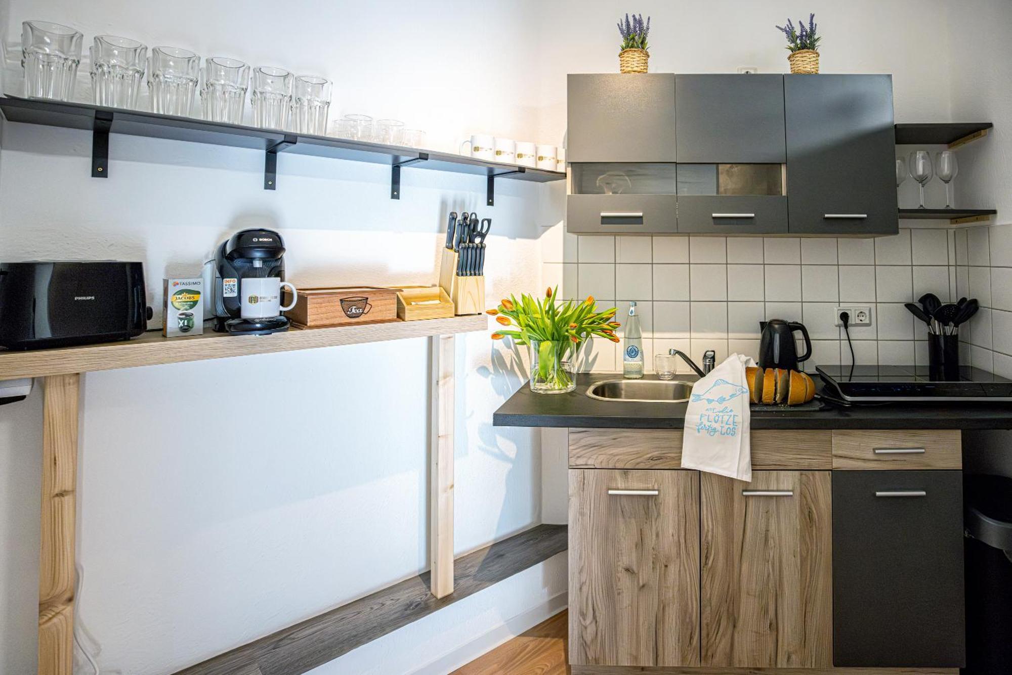 Luxus City Apartment Sauna Balkon Kueche Zentral Росток Екстериор снимка